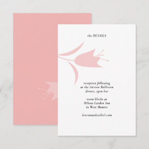 MOD PINK TULIP WEDDING BEGLEITKARTE