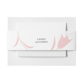 MOD PINK TULIP WEDDING EINLADUNGSBANDEROLE
