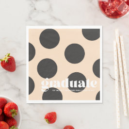 Mod Polka Dot Graduation Party Napkins Serviette