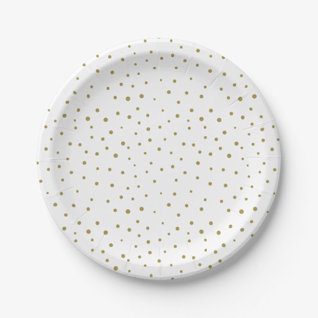 Mod Polka Dots Musterpapierplatte Pappteller (Vorderseite)