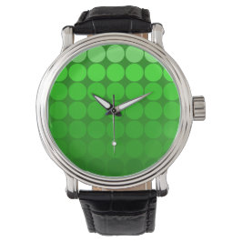 Mod Pop Dots Limon zu Kelly Green Gradient Circles Armbanduhr