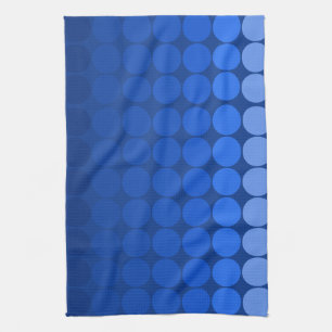 Mod-Pop-Kreise in blau Geschirrtuch