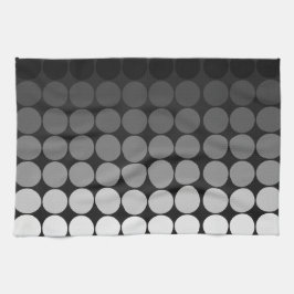 Mod-Pop-Kreise in Weiß bis Schwarz Geschirrtuch