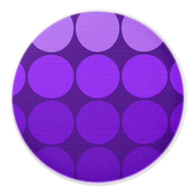 Mod Pop MCM Keramik Drehknopf lila Kreise Keramikknauf (Vorderseite)