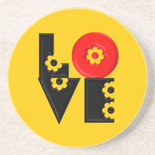 Mod Pop Puffy LIEBE Square Untersetzer