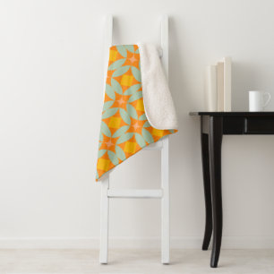 Mod Quilt Tiles Muster Retro Pastelle aus dem Mitt Sherpadecke