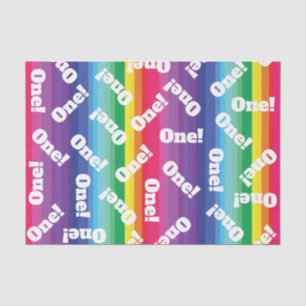 Mod-Regenbogen-buntes 1. Geburtstags-Party Seidenpapier