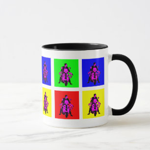Mod-Reiter-Pop-Kunst Tasse