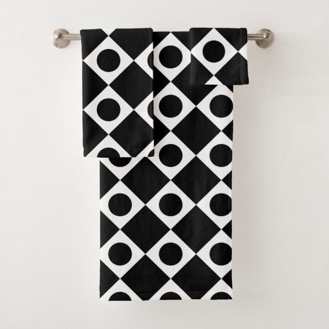 Mod Retro 60's Black Badhandtuch Set (Insitu)