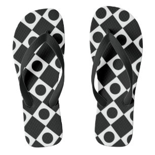 Mod Retro 60's Black Flip Flops