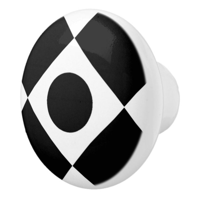 Mod Retro 60's Black Keramikknauf (Rechts)