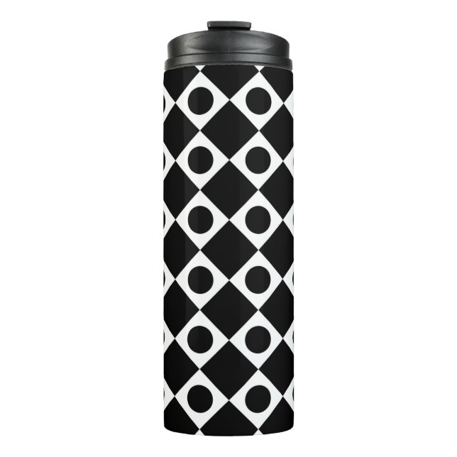 Mod Retro 60's Black Thermosbecher (Vorderseite)