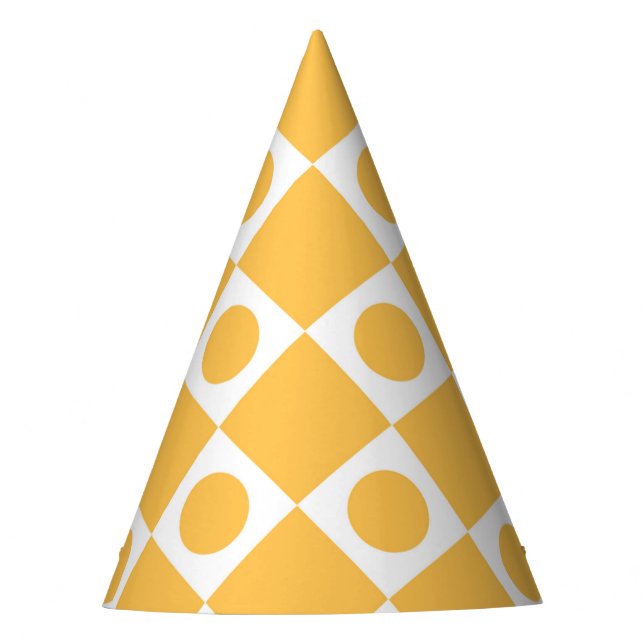 Mod Retro 60's Mustard Partyhütchen (Vorderseite)