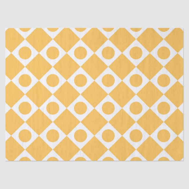 Mod Retro 60's Mustard Seidenpapier (Vorderseite)
