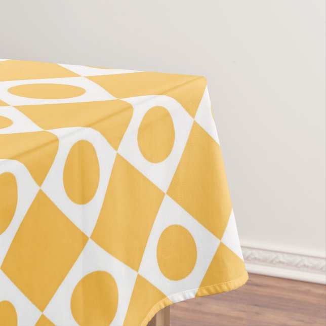 Mod Retro 60's Mustard Tischdecke (Beispiel)
