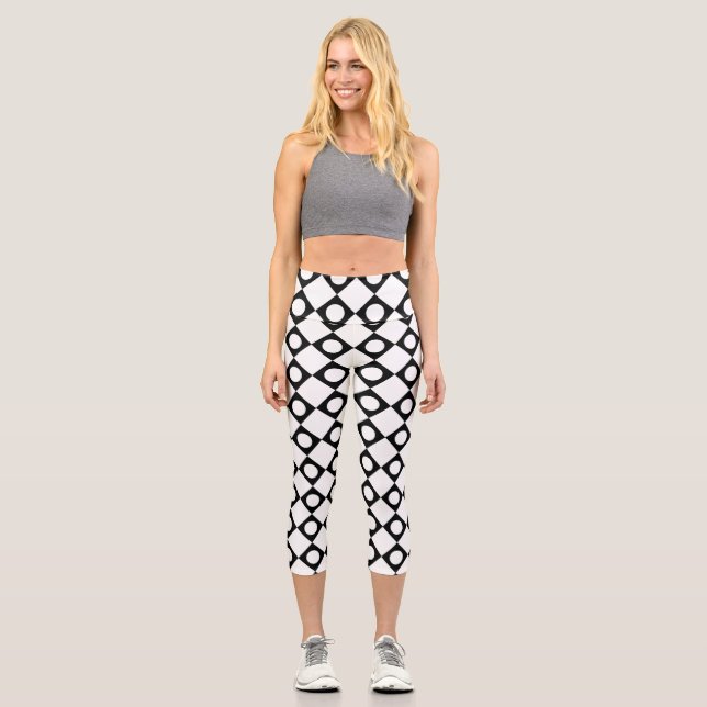 Mod Retro 60's White Capri Leggings (Vorderseite)