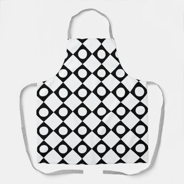 Mod Retro 60's White Schürze (Vorderseite)