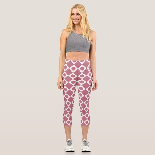 Mod Retro 60's Wildberry Capri Leggings (Vorderseite)