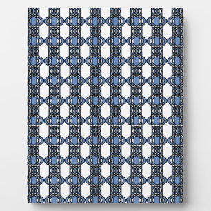 Mod Retro Blue Abstrakt Scarab Muster Fotoplatte