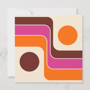 Mod Retro-Design im Stil der 1970er Jahre mit geom Dankeskarte