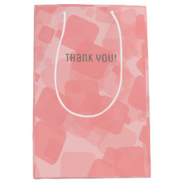 Mod Retro Pink Squares Muster  Mittlere Geschenktüte