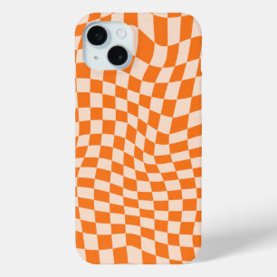 Mod Retro Psychedelic Orange kariertes Muster Case-Mate iPhone Hülle