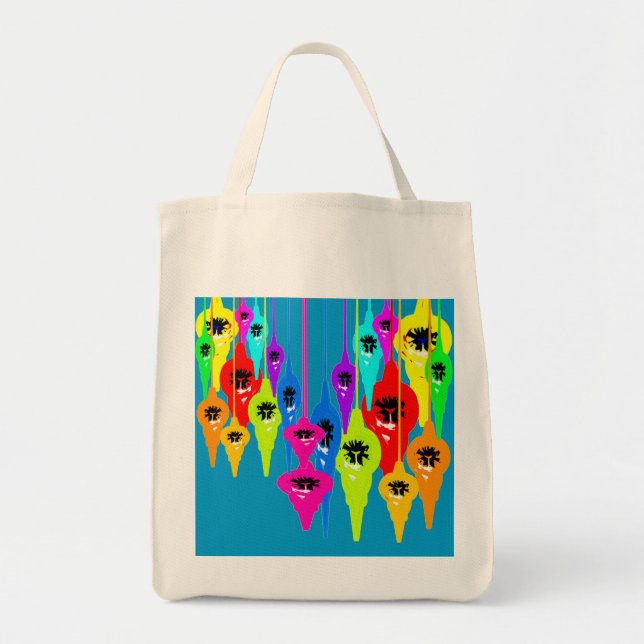 Mod-Riss-Tropfen-WeihnachtsLeinwand-Taschen-Tasche Tragetasche (Vorne)