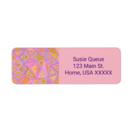 Mod Rosa Lila und gelb geometrisch