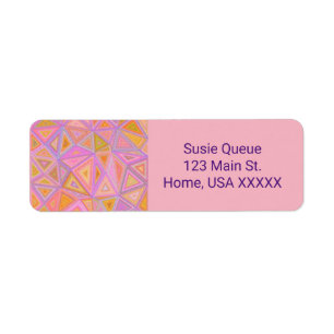 Mod Rosa Lila und gelb geometrisch