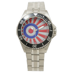 Mod Roundel Asian Sunburst in Carbon Fibre Style Armbanduhr