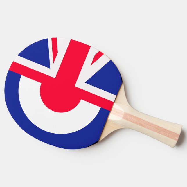Mod Roundel/Gewerkschafts-Jack Tischtennis Schläger (Seitenansicht)