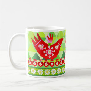 Mod Scandi Holiday Bird Tasse