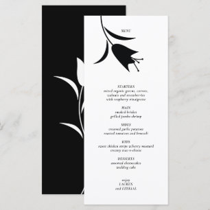 MOD SCHWARZE TULPENHOCHZEIT MENÜKARTE