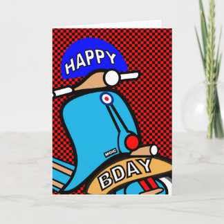 Mod scooter carte d'anniversaire