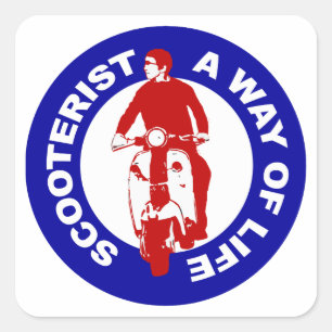 Mod Scooterist eine Art der Leben Platz Aufkleber