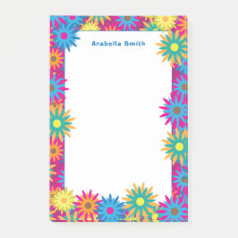 Mod Sixties Seventies Blume Power Hippie Post-it Klebezettel