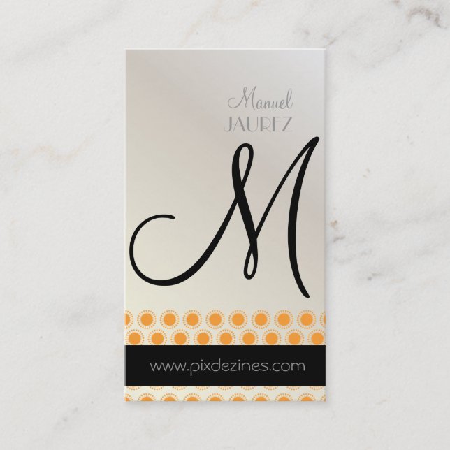 Mod Stars, cartes de visite monogrammes (Devant)