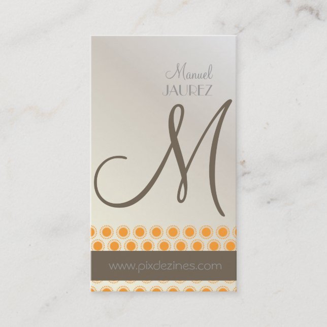Mod Stars, cartes de visite monogrammes (Devant)