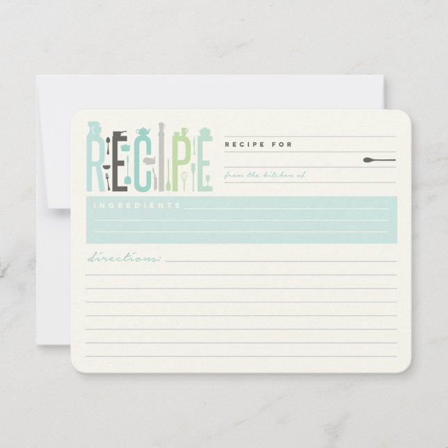 Mod Stock The Kitchen Brautparty Rezept Card (Vorderseite)