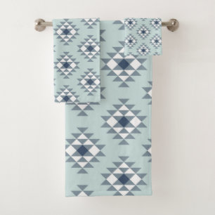 Mod-Südwestgeometrische Marine-Minze Badhandtuch Set