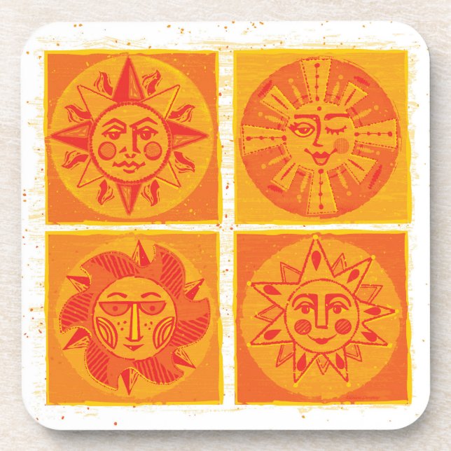 Mod Sun Faces Orange Untersetzer 2 (Vorderseite)