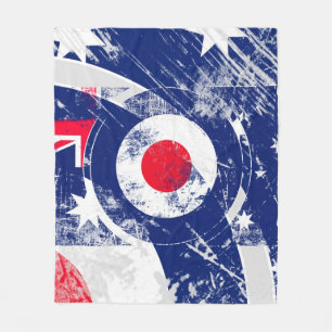 Mod Target Mod Australia Ziel Grunge Roundel Fleecedecke