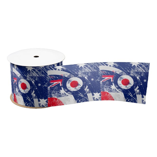 Mod Target Mod Australia Ziel Grunge Roundel Satinband (Spule)