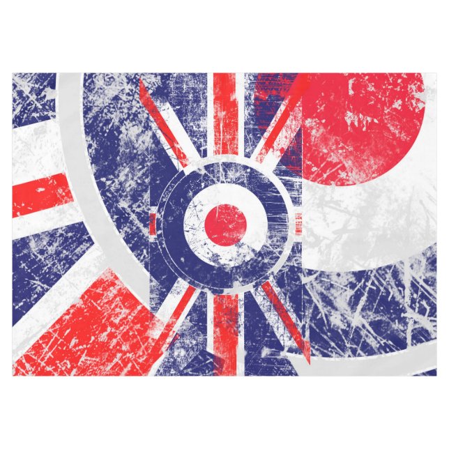 Mod Target Mod UK Target Grunge Roundel Tischdecke (Vorderseite (Horizontal))