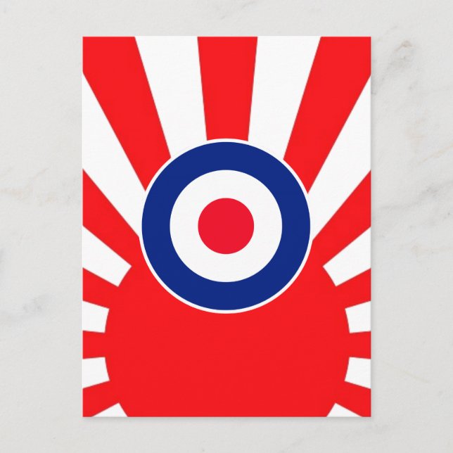 MOD Target Roundel auf Burst Japan Postkarte (Vorderseite)
