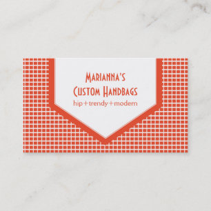 Mod Tiles Business Card, dunkelorange Visitenkarte