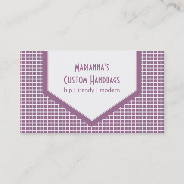 Mod Tiles Business Card, Lavendel Visitenkarte (Vorderseite)