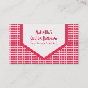 Mod Tiles Business Card, rosa Visitenkarte