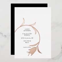 Mod Tulip Foil Wedding Einladung