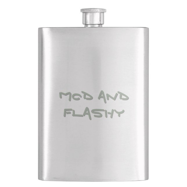 Mod und Flashy Classic Flask Flachmann (Vorderseite)